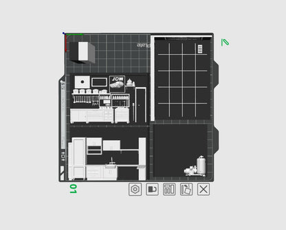 Garage Corner – Starter Pack Couleur 3MF (1 Base + 3 Cartes) 1:64