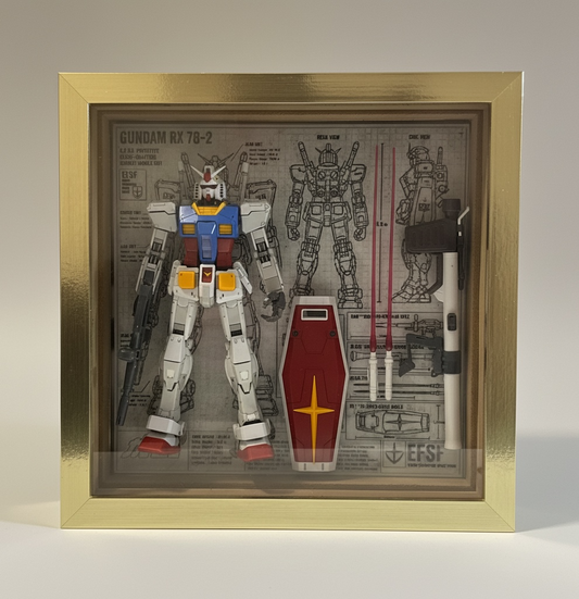 Gundam Rx-78 1/100 scale in lithophane frame