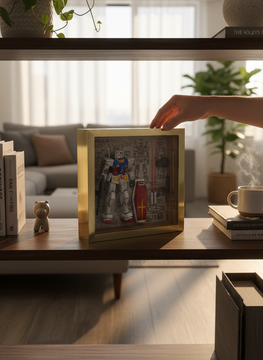 Gundam Rx-78 1/100 scale in lithophane frame