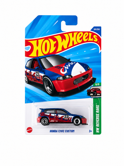 Hot Wheels — Honda Civic Custom Reverse Rake #201/250 — 5/5 Series Closer