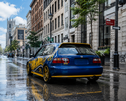 Hot Wheels — '92 Honda Civic EG Bleu/Or #2/6 — Pearl and Chrome Anniversary