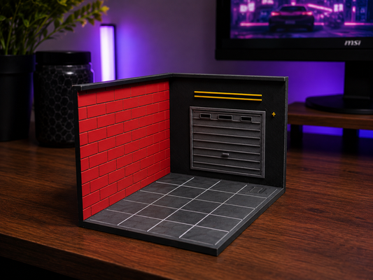 Garage Corner Base – Fichier STL Numérique 1:64